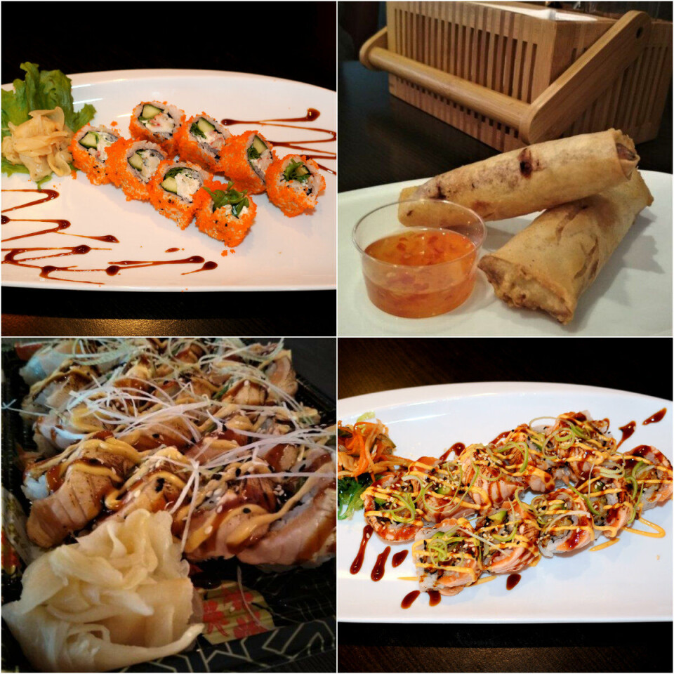 IKKE BARE SUSHI: På menyen finner man flere ulike, asiatiske retter, blant annet vårruller. (FOTO: PRIVAT)
