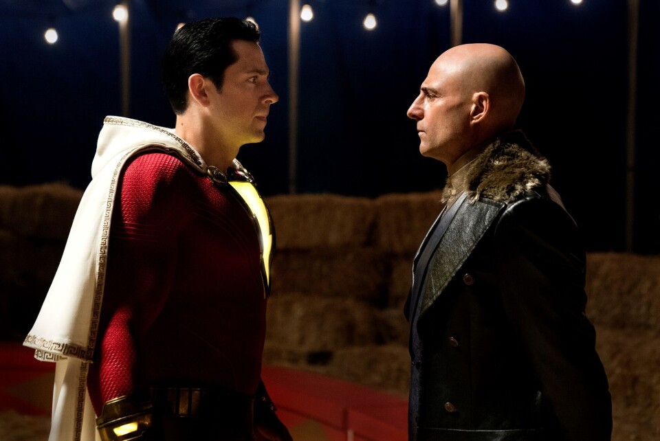 RIVALER: Mark Strong spiller den bitre Dr. Thaddeus Sivana som har viet sitt liv til å ta hevn på hele verdenen