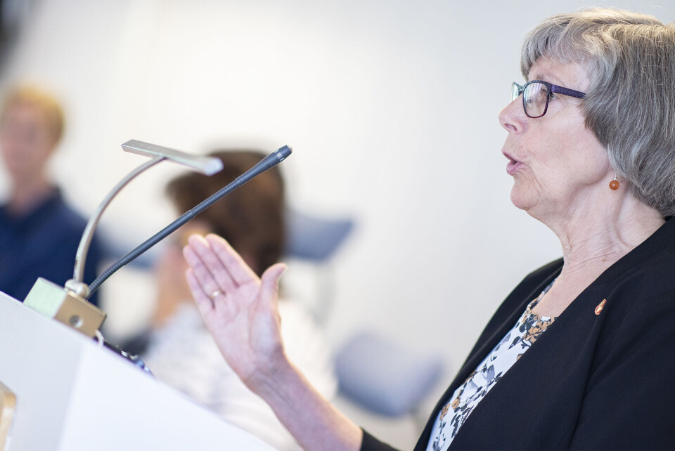 FORBANNET: Turid Thomassen i Krf la ikke skjul på hva hun syntes om hvilken vei det bar.