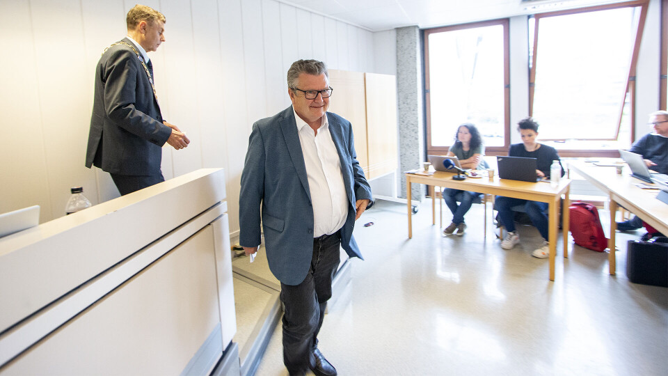 EN GLAD MANN: Frps Knut Gjerde hadde god grunn til å smile også før dagens avstemning. Da Høyre gikk ut med sitt standpunkt mandag var resultatet gitt på forhånd.