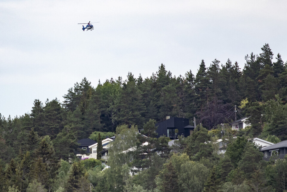 HELIKOPTERSØK: Her over Skafjellåsen.