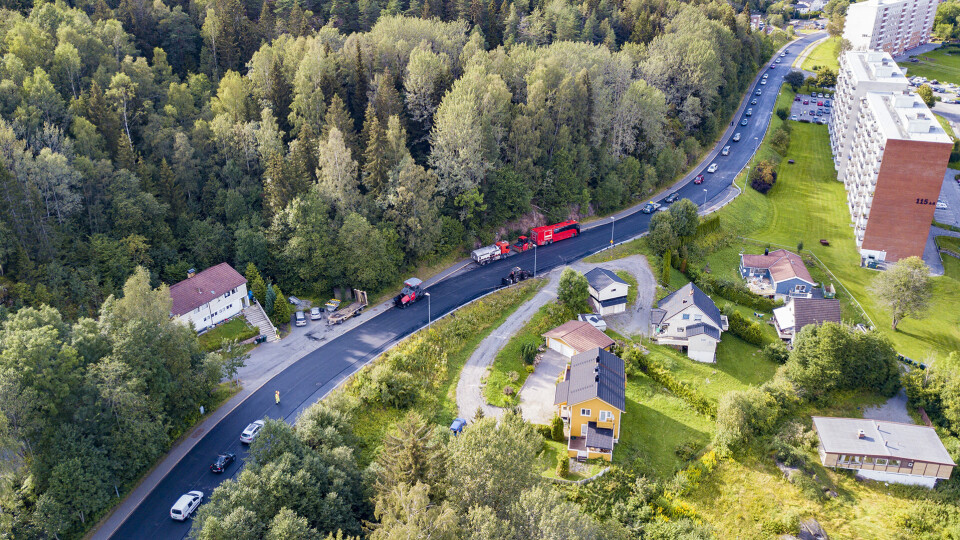 FJELL: Strekningen av Austadveien/Fjellsveien som asfalteres.