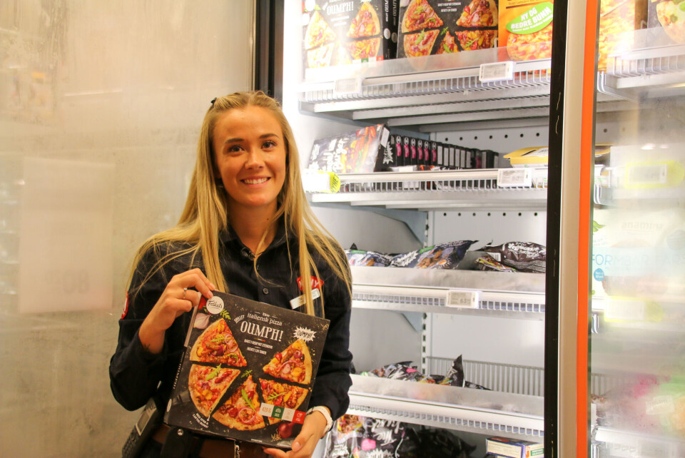 Folkets sin oumph-pizza er en av vegetar-varene du finner i «FRI FOR»-fryseskapet.