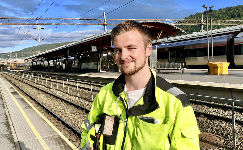 Prosjektleder Håvard Hind på Drammen stasjon
