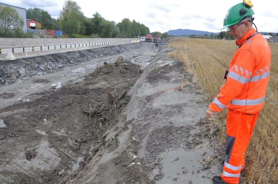 Fant gammel søppelfylling under gravearbeidene på E134