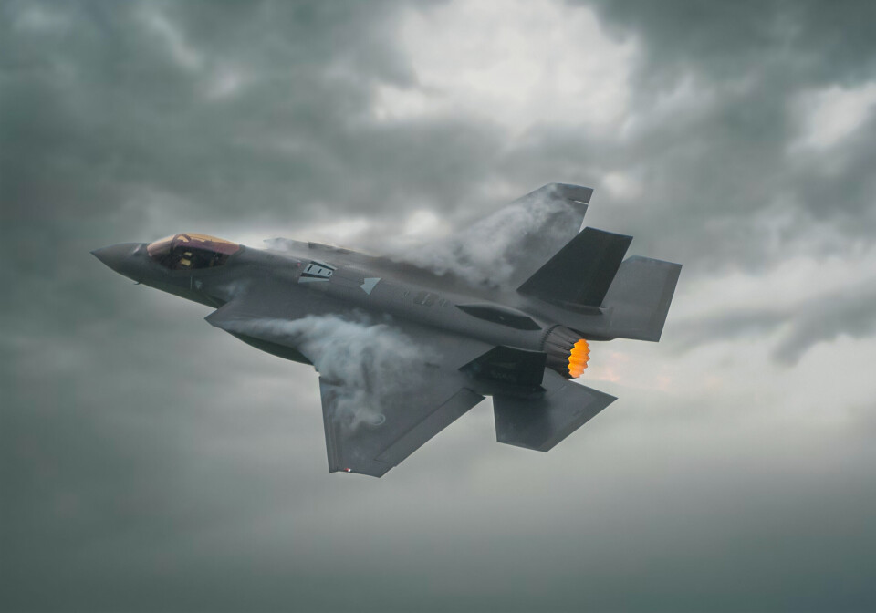 F-35: Super-flyene fløy i formasjon i lav høyde over Konnerud.