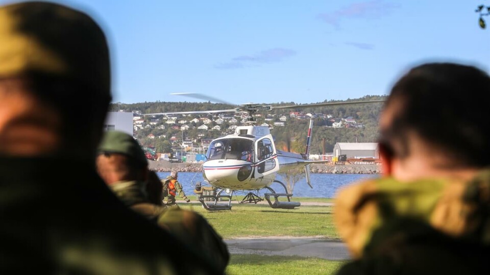 ØVELSE: Her fra Oslofjorden onsdag.