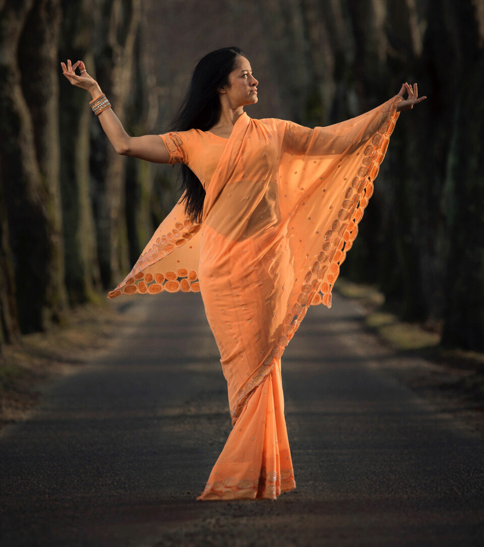 BOLLYWOOD: Her er Maria iført tradisjonell indisk klesdrakt i forbindelse med en Bollywood-produksjon. (FOTO: GLENN MELING)