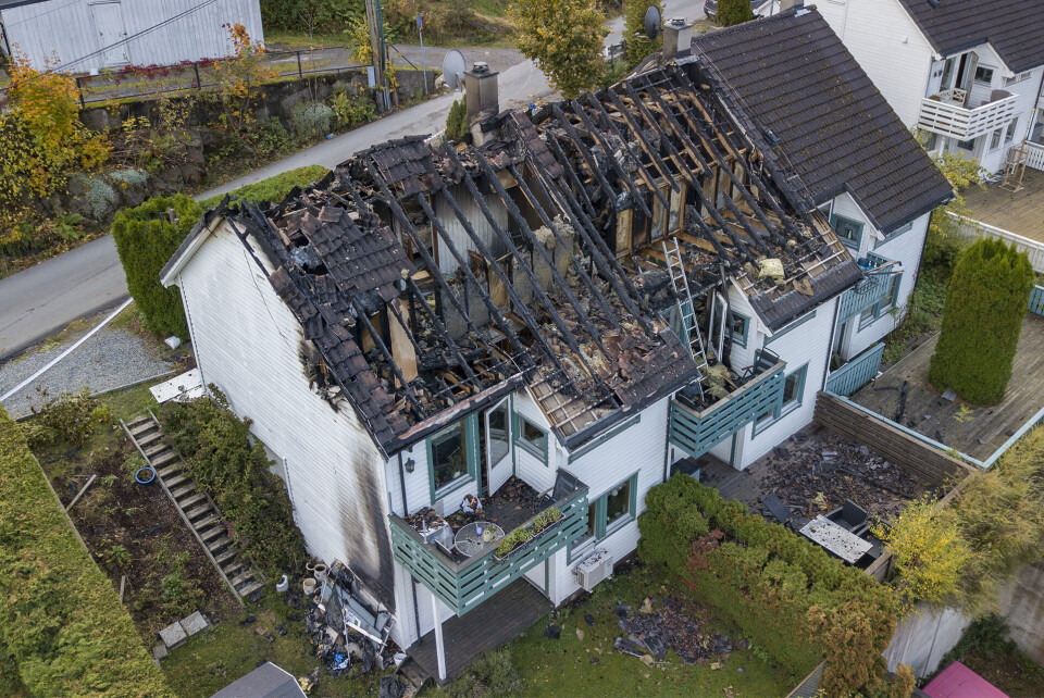 Trolig teknisk årsak bak rekkehusbrannen på Tangen