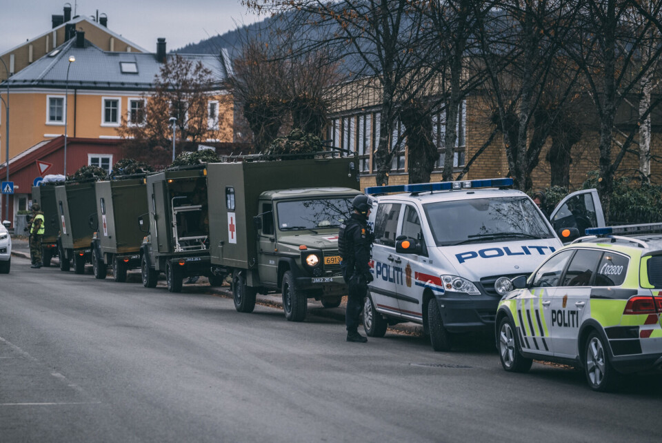Storstilt terror-øvelse i sentrum med forsvaret og politiet