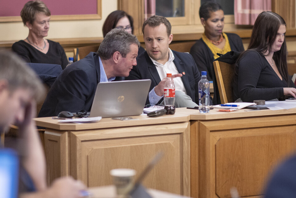 FRP-JUBEL: Ulf Erik Knudsen og Lavrans Kierulf kunne slippe jubelen løs etter at en lang kamp ble kronet med seier.