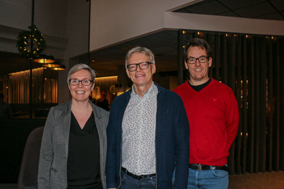 Elevenes lærere var også på hotellet for å lære under praksisdagen. F.v Marianne Garmann Dahle, Poul Espen Dahl og Tom Ragnar Ness