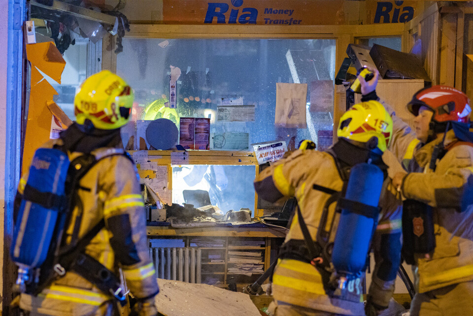 RASERT: Dette er hva som er igjen av butikken. (FOTO: ALEXANDER JANSEN / DRM24)