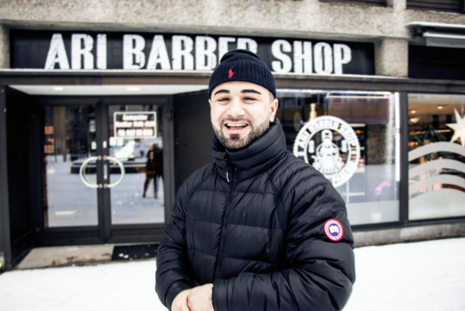 EGNE BEIN: - Etter å ha jobbet sammen med pappa i mange år, er det gøy å kunne stå på egne ben, forteller grunnlegger av Ari Barber Shop, Ari Mashhood Nader.