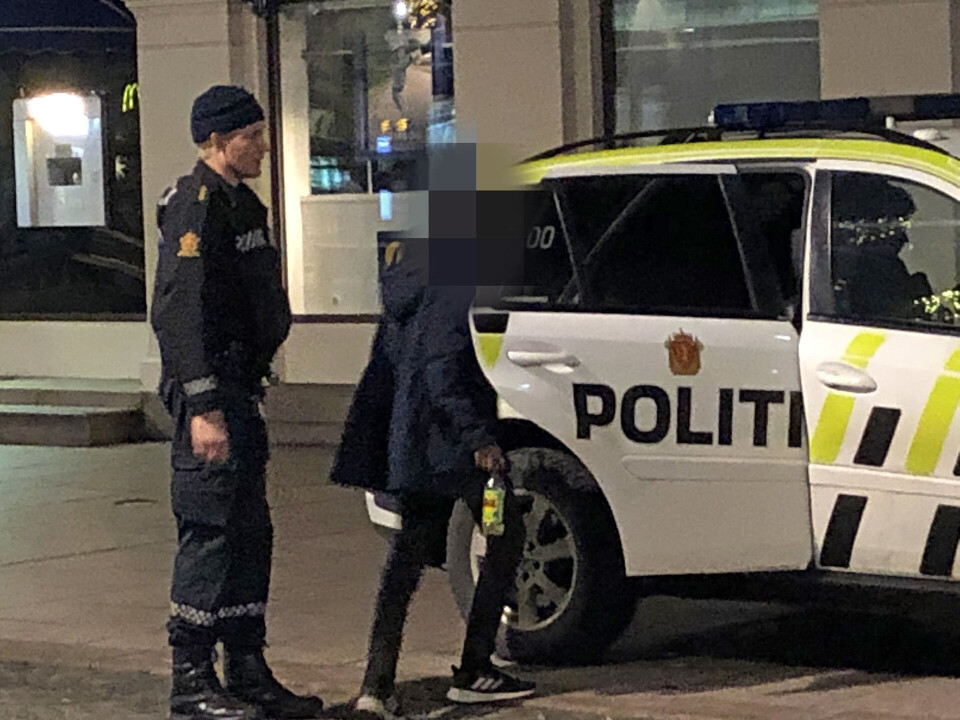 SKYSS HJEM: Her blir ungdommene fraktet hjem av politiet.