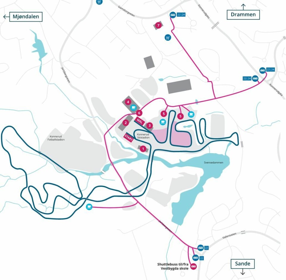 Slik kommer du deg til og fra ski-NM på Konnerud