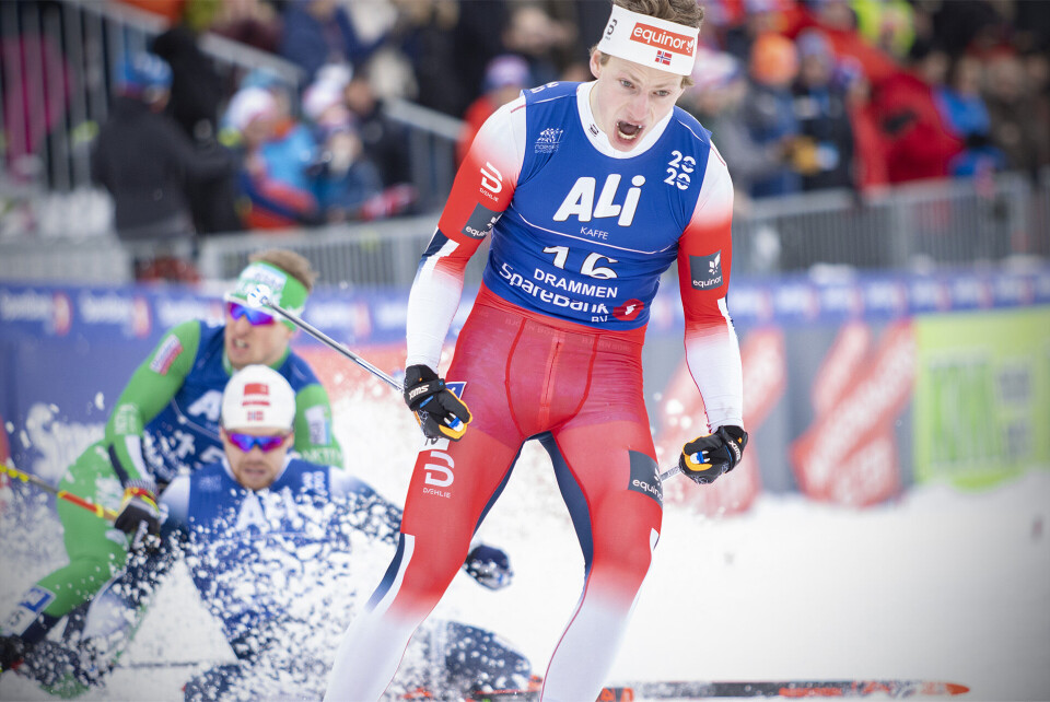 Det skjedde etter at storfavoritt Finn-Hågen Krogh ble disket etter semifinalen for å ha skiftet felt på oppløpet - en semifinale den regjerende NM-mesteren i sprint vant.
