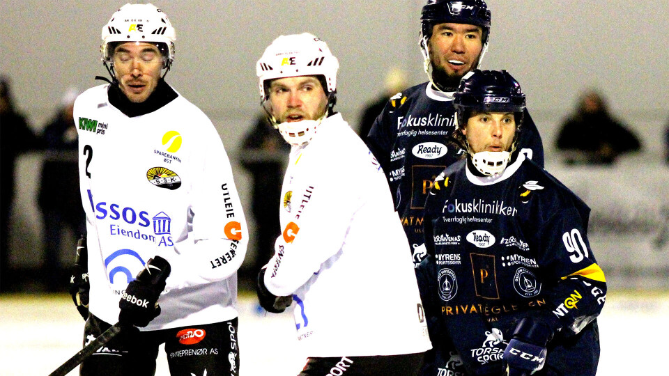 SURT TAP: Solbergs Lars Erik Grøtterud (f.v.) og Øyvind Bø Johnsen må se seg langt etter en NM-finale i år.