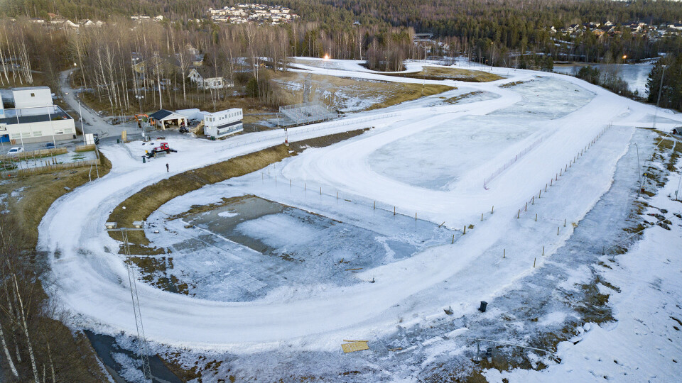 KLART FOR SKISPRINT: Bildet er tatt på Konnerud stadion i februar. (ARKIVFOTO: ALEXANDER JANSEN / DRM24)