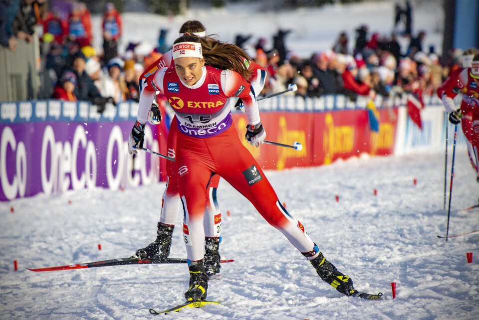 BLANT DE BESTE: U23-løper Kristine Stavås Skistad viste god form under skisprinten på Konnerud.