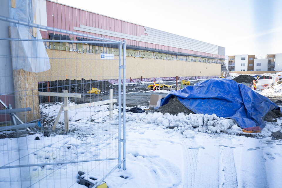 FORANDRING: Det har skjedd mye på byggeplassen siden dette bildet ble tatt for ganske nøyaktig to måneder siden.