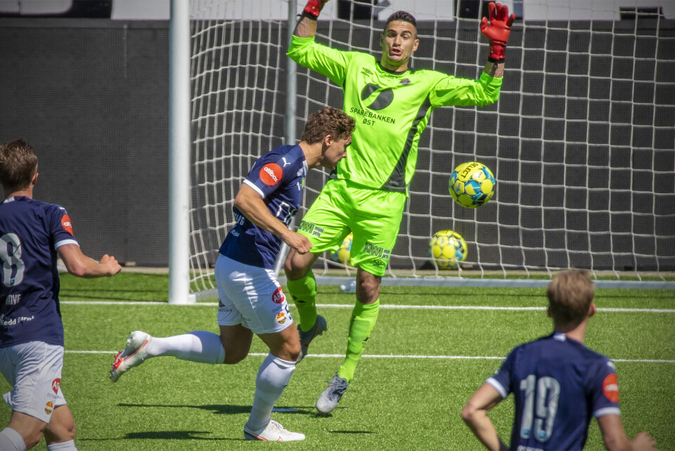 2-1: Her blir junior Simen Hammershaug (19) matchvinner for Strømsgodset.