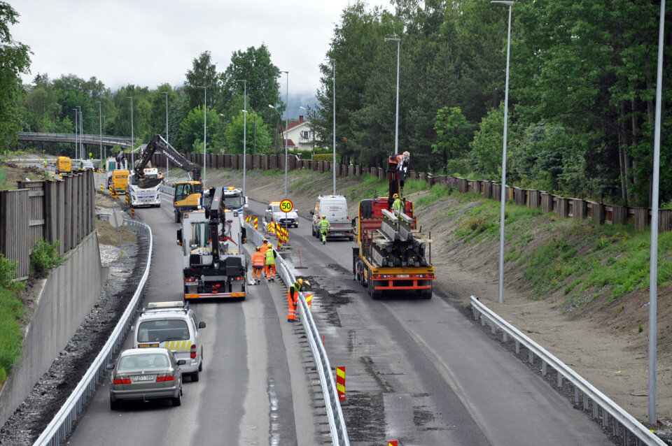 NY VEI: Her fra arbeidene forrige helg.