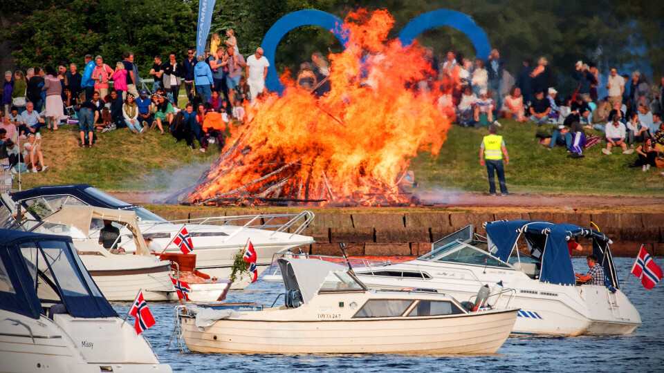 I DET BLÅ: For første gang på 10 år blir det ingen bålfest på Holmennokken.