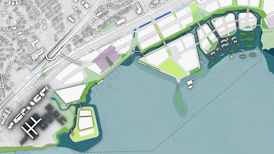 FJORDBYEN: Utviklingen av Fjordbyen Lier og Drammen blir stadig mer konkretisert med øyer, kanaler og strandlinje