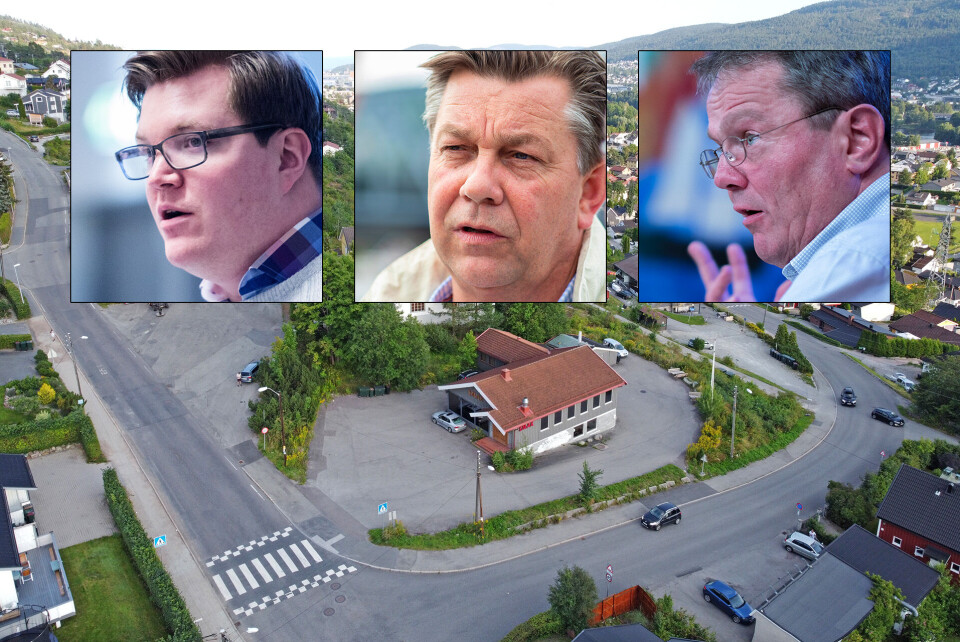 VIL HA «SMAK»: Eivind Knudsen (Ap), Fredrik Haaning (H) og Ulf Erik Knudsen (Frp) tar til orde for en omregulering av Smak-tomta.