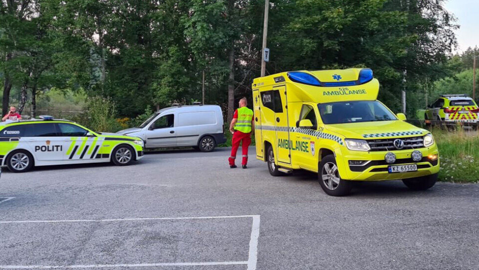Tre biler involvert i krasj i Gamle Lierbakkene