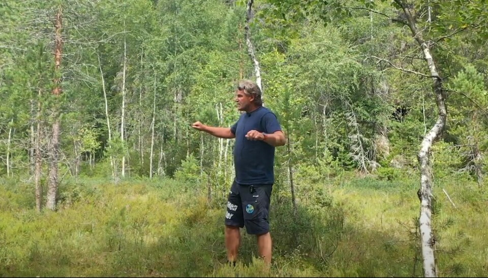 STRIDENS KJERNE: Daglig leder Erik Graaberg ved myrpytten i marka som de ønsker å bygge ut til ekstra vannreservoar.