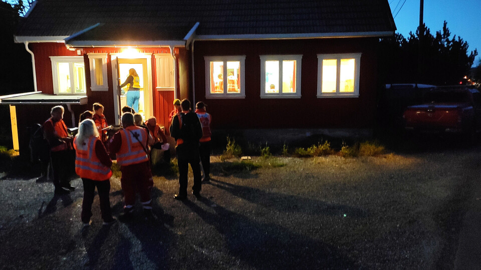 HOVEDKVARTER: Ved Røde Kors-huset i Vestfossen.