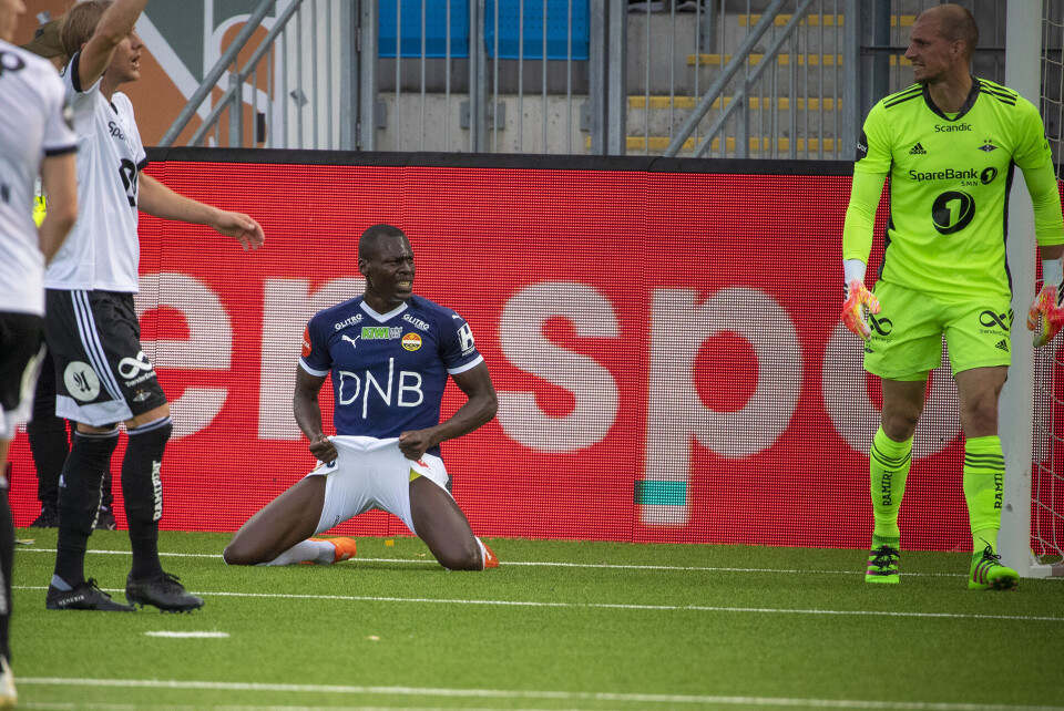 FORTVILTE: Moses Mawa etter at Godset rotet bort seieren i sluttminuttene.
