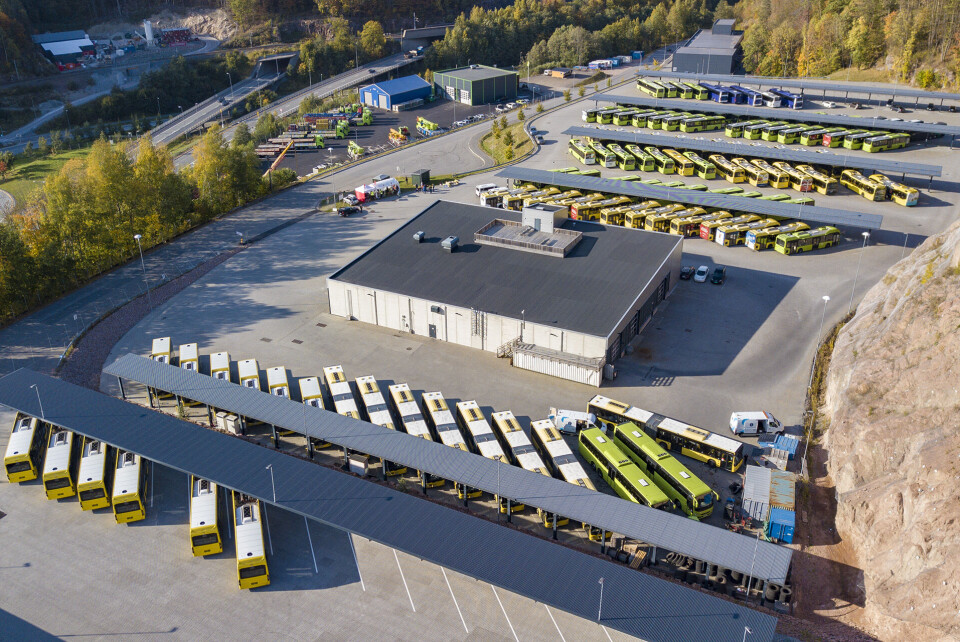 STORT ANLEGG: Hos Vy Buss i Kobbervikdalen står bussparken.