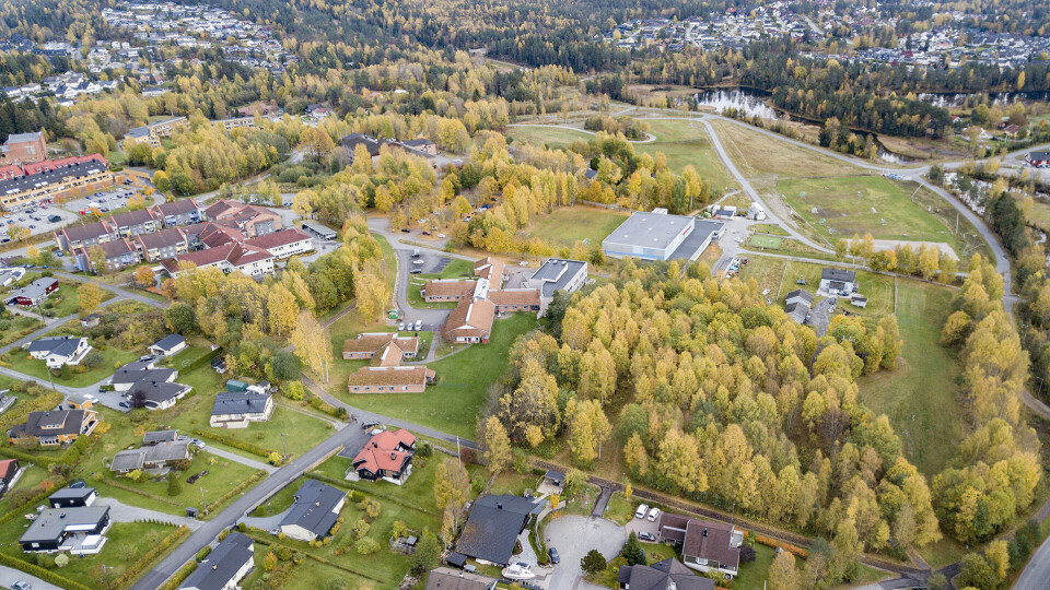 SØKSOMRÅDE: Politiet konsentrerte søket i dette området, rundt Konnerudhallen.