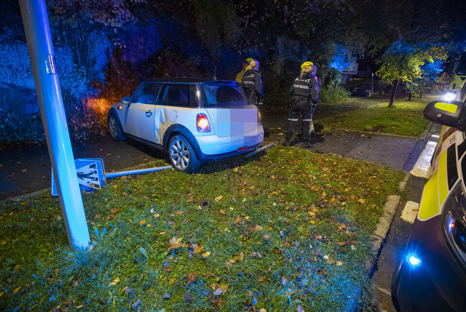 HER ENDTE FERDEN: Men hvordan bilen kom hit, er ikke bragt på det rene.