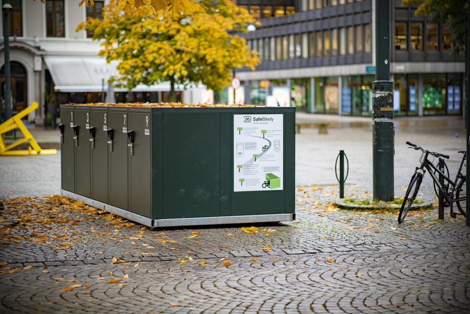Denne «containeren» på torget er til bruk for deg og meg