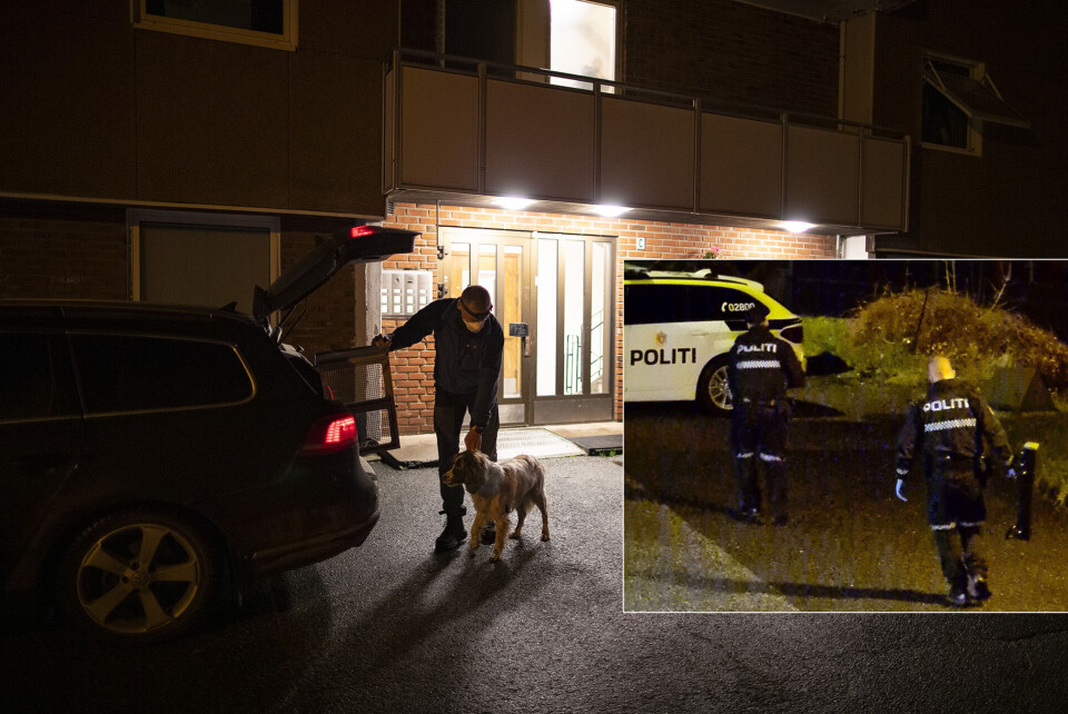 FANT NARKOTIKA: Polititet var på stedet med narkohund.