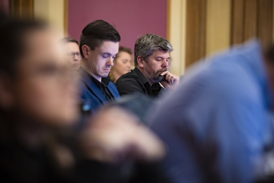 KOMMER SERVERINGSBRANSJEN TIL UNNSETNING: Til høyre Ståle Sørensen, (MDG), og Herman Ekle Lund, (Venstre).