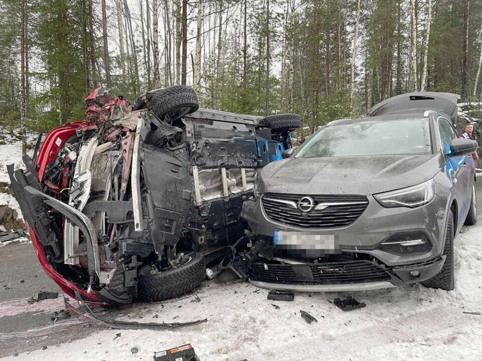 Totalvrak etter nok en ulykke på Gamle Kongsbergvei