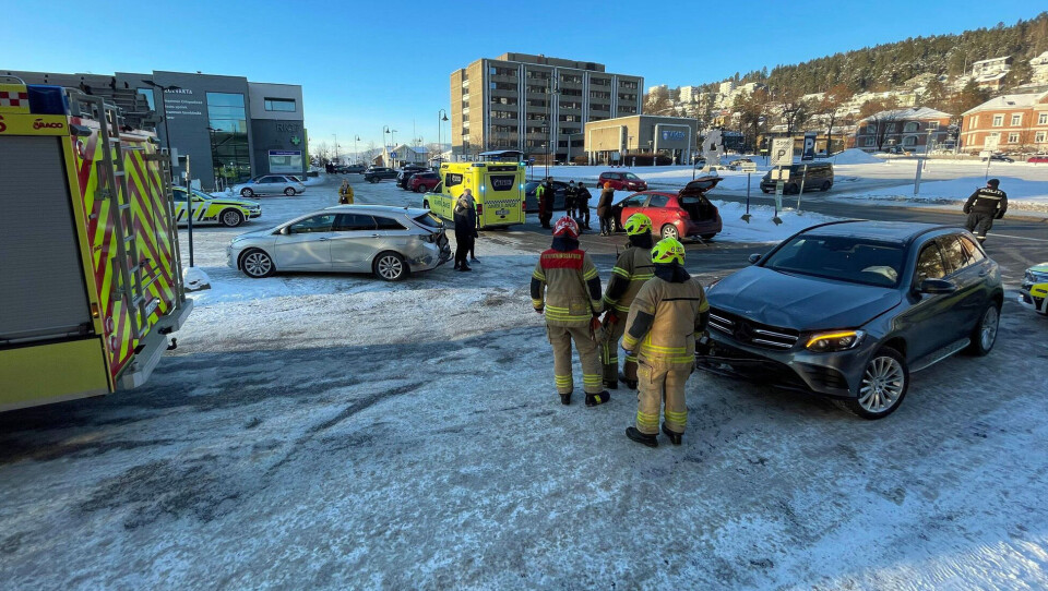 Rosenkrantzgata: Tre biler involvert i kollisjon