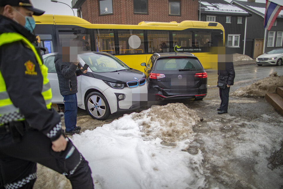 Trafikkuhell på Strømsø