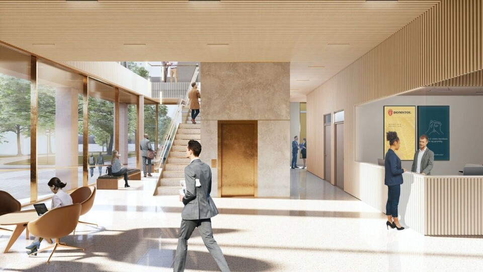 INNVENDIG: Slik ser arkitektene for seg resepsjonsområdet. (FOTO: DYRVIK ARKITEKTER AS)