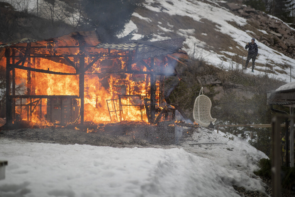 Uthus brant ned på Gjerpenkollen