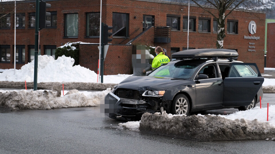 Lyskryss ute av drift - kollisjon i Rosenkrantzgata