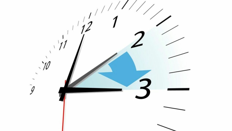 STILL KLOKKA: Natten blir en time kortere etter at klokken stilles frem en time natt søndag.