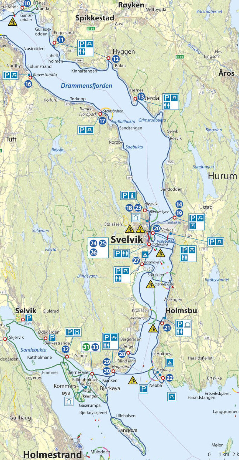 - Har du lyst til å begynne å padle og være med på tur, ta gjerne kontakt med en av padleklubbene langs leden: Gyldenløve Kajakklubb, Eiker Padleklubb eller Svelvik Kajakk Klubb, oppfordrer Jens Petter Ørjansen.