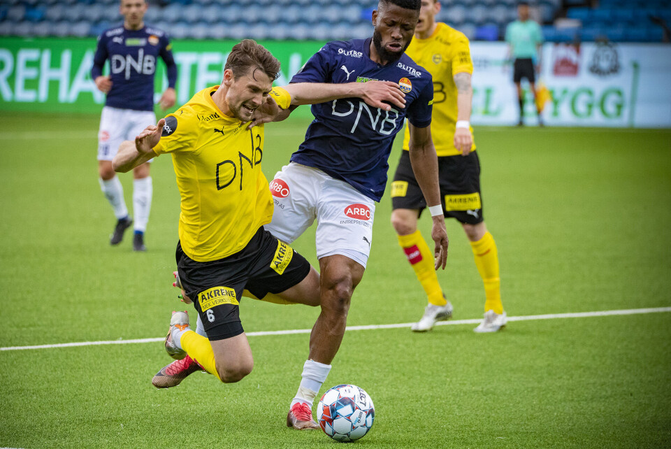 Også i 3050 ble det jubel 16. mai. Mjøndalen sesongåpnet med 2-0-seier over Sandefjord, og dermed sikret begge drammenslagene tre poeng i første runde.