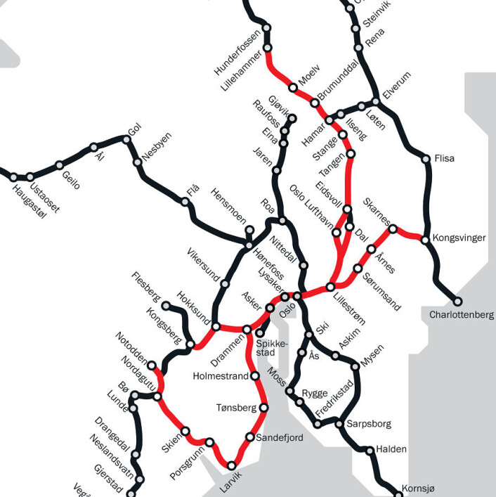 <span class=" italic" data-lab-italic_desktop="italic"><span class=" font-weight-bold" data-lab-font_weight_desktop="font-weight-bold">ØSTLANDET 2:</span> Strekningene merket i rødt er det Flytoget nå har fått tilbud om å ta over.</span> <span class=" italic" data-lab-italic_desktop="italic"><span class=" font-weight-bold" data-lab-font_weight_desktop="font-weight-bold">ØSTLANDET 2:</span> Strekningene merket i rødt er det Flytoget nå har fått tilbud om å ta over.</span>